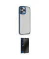 ieg™ iPhone 14 Pro Kılıf Eksen Doku Prime - Siyah 3D Antistatik Hayalet Cam Ekran Koruyucu