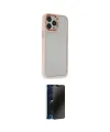 ieg™ iPhone 14 Pro Kılıf Eksen Doku Prime - Siyah 3D Antistatik Hayalet Cam Ekran Koruyucu