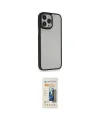 ieg™ iPhone 14 Pro Kılıf Eksen Doku Prime - Siyah 6D Mat Seramik Hayalet Nano Ekran Koruyucu