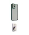 ieg™ iPhone 14 Pro Kılıf Eksen Doku Prime - Siyah Bilvis 3D Mat Cam Ekran Koruyucu