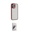 ieg™ iPhone 14 Pro Kılıf Eksen Doku Prime - Siyah Bilvis 3D Mat Cam Ekran Koruyucu
