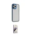 ieg™ iPhone 14 Pro Kılıf Eksen Doku Prime - Siyah Bilvis 3D Mat Cam Ekran Koruyucu