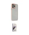 ieg™ iPhone 14 Pro Kılıf Eksen Doku Prime - Siyah Bilvis 3D Mat Cam Ekran Koruyucu