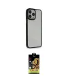 ieg™ iPhone 14 Pro Kılıf Eksen Doku Prime - Siyah Buffer Cam Ekran Koruyucu
