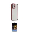 ieg™ iPhone 14 Pro Kılıf Eksen Doku Prime - Siyah Buffer Hayalet Cam Ekran Koruyucu