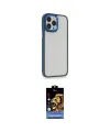 ieg™ iPhone 14 Pro Kılıf Eksen Doku Prime - Siyah Buffer Hayalet Cam Ekran Koruyucu