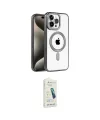 ieg™ iPhone 14 Pro Kılıf Eksen Form Koleksiyonu - Şeffaf Pasifik Cam Ekran Koruyucu