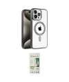 ieg™ iPhone 14 Pro Kılıf Eksen Form Koleksiyonu - Siyah 20D Premium Cam Ekran Koruyucu