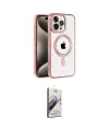 ieg™ iPhone 14 Pro Kılıf Eksen Form Koleksiyonu - Siyah Bilvis 3D Mat Cam Ekran Koruyucu