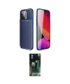 ieg™ iPhone 14 Pro Kılıf Eksen Form Prime - Siyah 360 Mat Full Body Arka Koruyucu