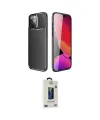 ieg™ iPhone 14 Pro Kılıf Eksen Form Prime - Siyah Bilvis Hayalet Cam Ekran Koruyucu