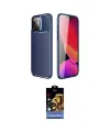 ieg™ iPhone 14 Pro Kılıf Eksen Form Prime - Siyah Buffer Hayalet Cam Ekran Koruyucu