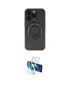 ieg™ iPhone 14 Pro Kılıf Eksen Klasik Prime - Siyah 3D Antistatik Cam Ekran Koruyucu