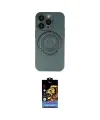 ieg™ iPhone 14 Pro Kılıf Eksen Klasik Prime - Siyah Buffer Hayalet Cam Ekran Koruyucu