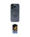 ieg™ iPhone 14 Pro Kılıf Eksen Klasik Prime - Siyah Buffer Hayalet Cam Ekran Koruyucu