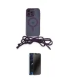 ieg™ iPhone 14 Pro Kılıf Eksen Özel Seri - Siyah 3D Antistatik Hayalet Cam Ekran Koruyucu
