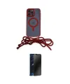 ieg™ iPhone 14 Pro Kılıf Eksen Özel Seri - Siyah 3D Antistatik Hayalet Cam Ekran Koruyucu