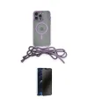 ieg™ iPhone 14 Pro Kılıf Eksen Özel Seri - Siyah 3D Antistatik Hayalet Cam Ekran Koruyucu