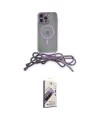 ieg™ iPhone 14 Pro Kılıf Eksen Özel Seri - Siyah Bilvis 3D Mat Cam Ekran Koruyucu