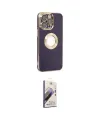 ieg™ iPhone 14 Pro Kılıf İz Form Serisi - Siyah Bilvis 3D Mat Cam Ekran Koruyucu