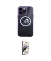 ieg™ iPhone 14 Pro Kılıf İz Form - Siyah Bilvis 3D Mat Cam Ekran Koruyucu