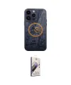 ieg™ iPhone 14 Pro Kılıf İz Form - Siyah Bilvis 3D Mat Cam Ekran Koruyucu