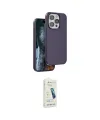 ieg™ iPhone 14 Pro Kılıf Kıvılcım Çizgi Serisi - Şeffaf Pasifik Cam Ekran Koruyucu