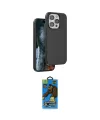 ieg™ iPhone 14 Pro Kılıf Kıvılcım Çizgi Serisi - Siyah 18D Cam Ekran Koruyucu