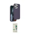 ieg™ iPhone 14 Pro Kılıf Kıvılcım Çizgi Serisi - Siyah 20D Premium Cam Ekran Koruyucu