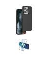 ieg™ iPhone 14 Pro Kılıf Kıvılcım Çizgi Serisi - Siyah 3D Antistatik Cam Ekran Koruyucu