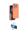 ieg™ iPhone 14 Pro Kılıf Kıvılcım Çizgi Serisi - Siyah 3D Antistatik Cam Ekran Koruyucu