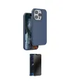 ieg™ iPhone 14 Pro Kılıf Kıvılcım Çizgi Serisi - Siyah 3D Antistatik Hayalet Cam Ekran Koruyucu