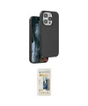 ieg™ iPhone 14 Pro Kılıf Kıvılcım Çizgi Serisi - Siyah 6D Mat Seramik Hayalet Nano Ekran Koruyucu