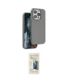 ieg™ iPhone 14 Pro Kılıf Kıvılcım Çizgi Serisi - Siyah 6D Mat Seramik Hayalet Nano Ekran Koruyucu