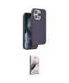 ieg™ iPhone 14 Pro Kılıf Kıvılcım Çizgi Serisi - Siyah Bilvis 3D Mat Cam Ekran Koruyucu