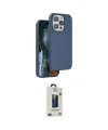 ieg™ iPhone 14 Pro Kılıf Kıvılcım Çizgi Serisi - Siyah Bilvis Hayalet Cam Ekran Koruyucu