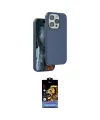 ieg™ iPhone 14 Pro Kılıf Kıvılcım Çizgi Serisi - Siyah Buffer Hayalet Cam Ekran Koruyucu