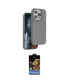 ieg™ iPhone 14 Pro Kılıf Kıvılcım Çizgi Serisi - Siyah Buffer Hayalet Cam Ekran Koruyucu
