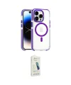 ieg™ iPhone 14 Pro Kılıf Kozmos Doku Koleksiyonu - Şeffaf Pasifik Cam Ekran Koruyucu