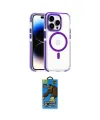 ieg™ iPhone 14 Pro Kılıf Kozmos Doku Koleksiyonu - Siyah 18D Cam Ekran Koruyucu