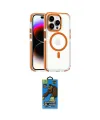 ieg™ iPhone 14 Pro Kılıf Kozmos Doku Koleksiyonu - Siyah 18D Cam Ekran Koruyucu