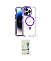 ieg™ iPhone 14 Pro Kılıf Kozmos Doku Koleksiyonu - Siyah 20D Premium Cam Ekran Koruyucu