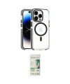 ieg™ iPhone 14 Pro Kılıf Kozmos Doku Koleksiyonu - Siyah 20D Premium Cam Ekran Koruyucu