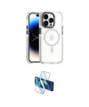 ieg™ iPhone 14 Pro Kılıf Kozmos Doku Koleksiyonu - Siyah 3D Antistatik Cam Ekran Koruyucu