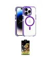 ieg™ iPhone 14 Pro Kılıf Kozmos Doku Koleksiyonu - Siyah Buffer Cam Ekran Koruyucu