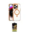 ieg™ iPhone 14 Pro Kılıf Kozmos Doku Koleksiyonu - Siyah Buffer Cam Ekran Koruyucu