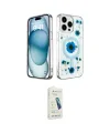 ieg™ iPhone 14 Pro Kılıf Kozmos Doku - Şeffaf Pasifik Cam Ekran Koruyucu