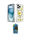 ieg™ iPhone 14 Pro Kılıf Kozmos Doku - Siyah 18D Cam Ekran Koruyucu