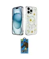 ieg™ iPhone 14 Pro Kılıf Kozmos Doku - Siyah 18D Cam Ekran Koruyucu