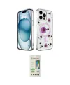 ieg™ iPhone 14 Pro Kılıf Kozmos Doku - Siyah 20D Premium Cam Ekran Koruyucu